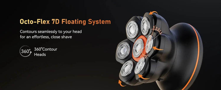 MAXGROOM 7D Head Shaver for Bald Men IXP6 Waterproof USB Rechargeable Electric Hair Trimmer Beard Floating Blade Magnetic Razor - GiFTiFY