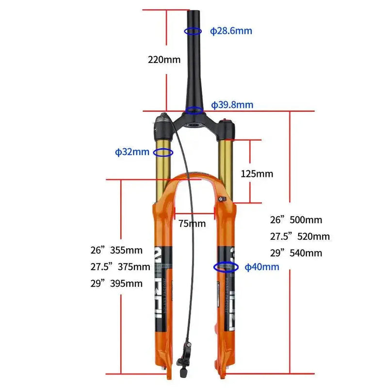 Bolany MTB Bicycle Fork Magnesium Alloy Air Suspension 26 27.5 29 Inch 32 HL RL100mm Bike Fork Lockout For Cycling Accessories MTB Bicycle Fork by Zopi / AliExpress