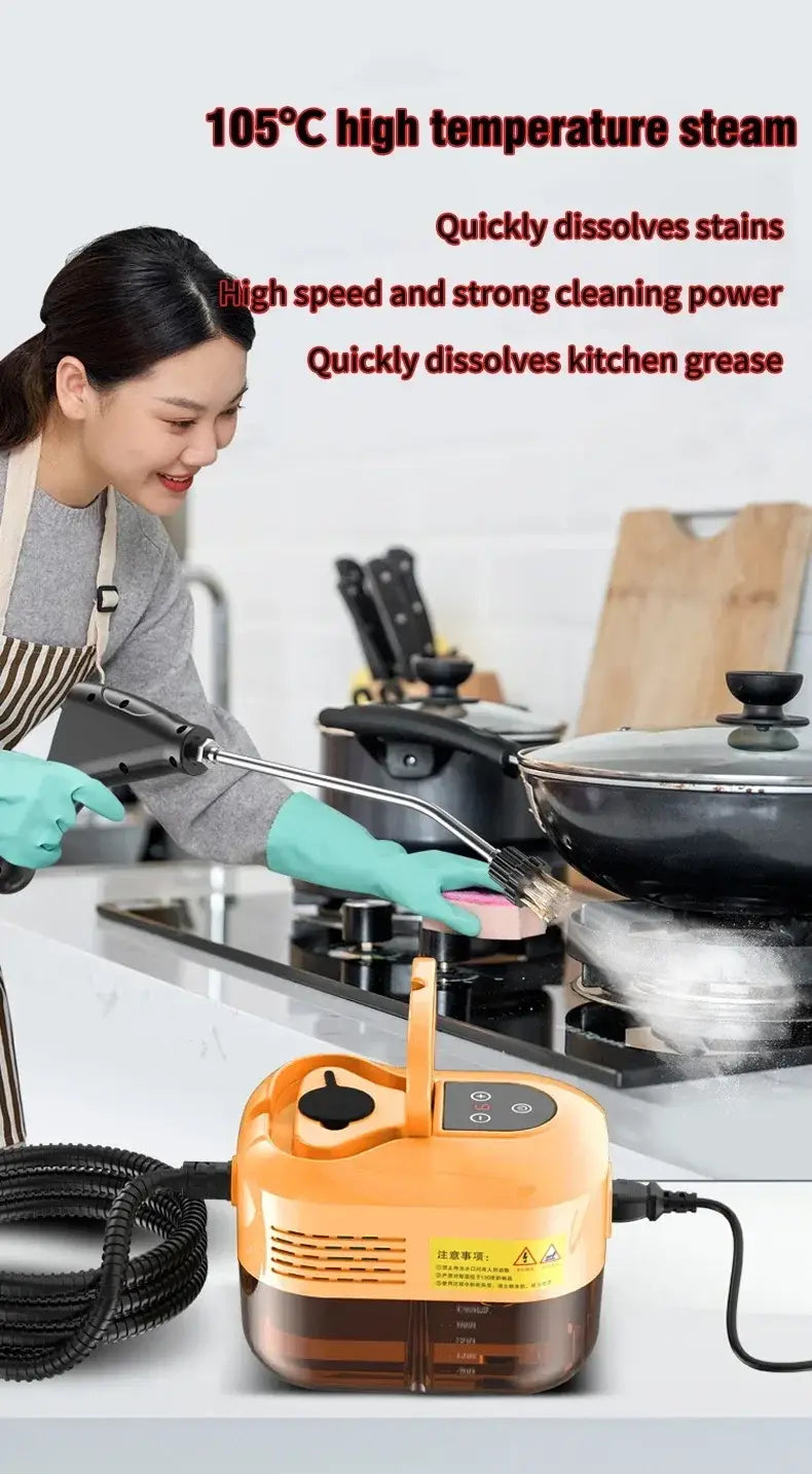 2500W Handheld Steam Cleaner High Temperature Steam Cleaning Machine Portable Car Carpet Cleaner Auto Pressure Washer