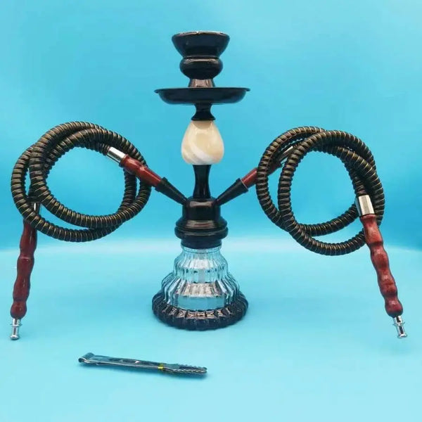 Premium Hookah Portable Single And Double Pipe Hookah Arabic Hookah Single Small Hookah Set Hookah Shisha Ceramic Bowl Accessory - GiFTiFY
