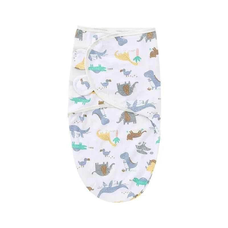 Newborn Baby Wrap Anti-Startle 2Pcs/Set Baby Swaddle Sleeping Cocoon Design 100%Cotton Baby Adjustable Blanket 0-6 Months - GiFTiFY