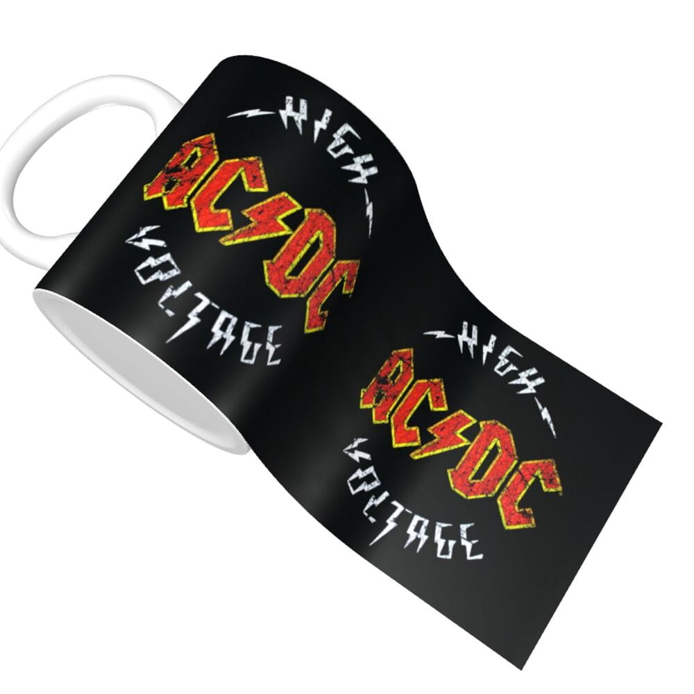 AC DC Heavy Metal Music Mugs Personalized Australian Rock Band Coffee Ceramic Mug Creative Gift Outdoor Work Camping Cup