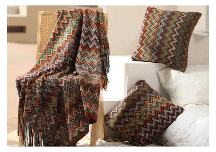Boho Bed Plaid Blanket Geometry Aztec Baja Blankets Ethnic Sofa Cover Slipcover Decor Throw Wall Hanging Tapestry Rug Cobertor - GiFTiFY