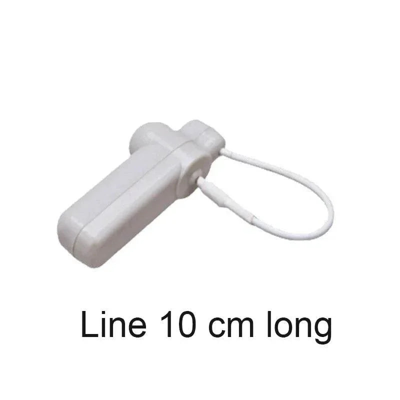 100pcs Security Tag with steel wire lanyard for Clothing Reusable AM 58KHz MHz EAS Hard Tag For Store With Magnet Lock Opener by DSERS