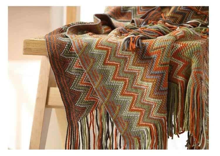 Boho Bed Plaid Blanket Geometry Aztec Baja Blankets Ethnic Sofa Cover Slipcover Decor Throw Wall Hanging Tapestry Rug Cobertor - GiFTiFY