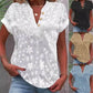 Elegant V-Neck Short Sleeve Blouse for Summer - GiFTiFY