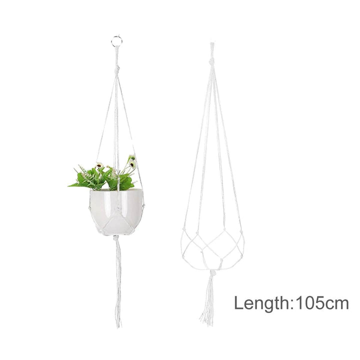 Hanging Plant Handmade Macrame Plant Hanger Flower Pot Planter Hanger Wall Decor Courtyard Garden Hanging Planter Hanging Basket - GiFTiFY