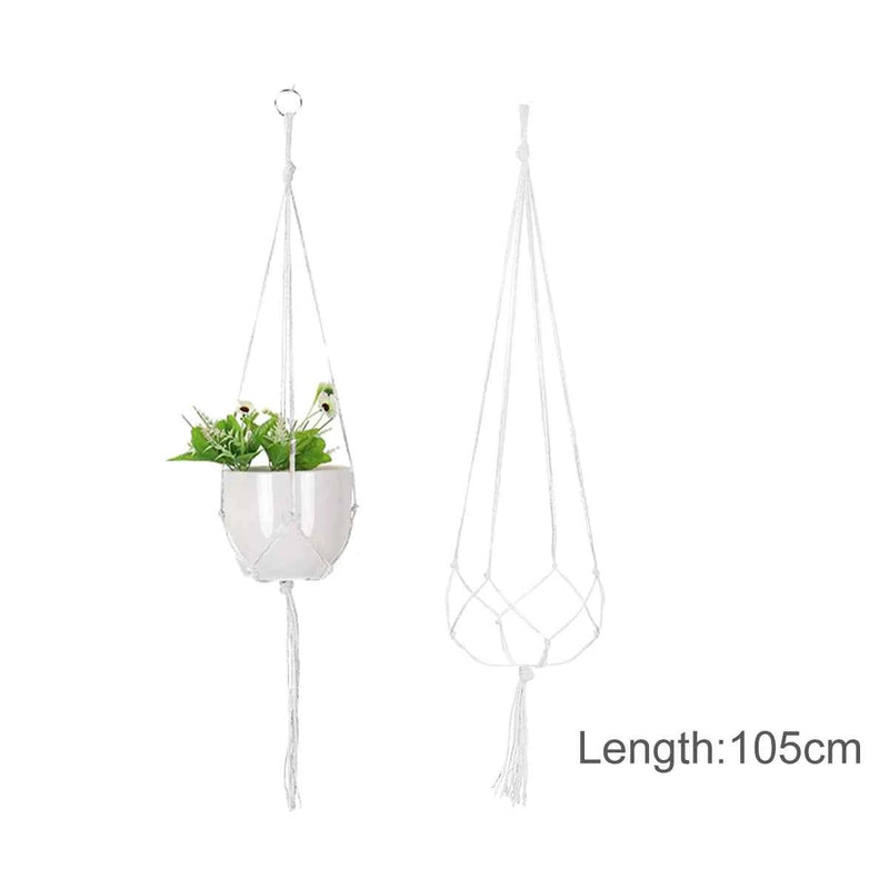 Hanging Plant Handmade Macrame Plant Hanger Flower Pot Planter Hanger Wall Decor Courtyard Garden Hanging Planter Hanging Basket by DSERS