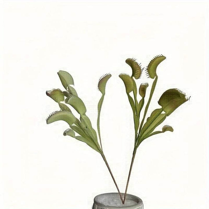 Lifelike Artificial Venus Flytrap Plant - Perfect For Halloween & Home Decor, Durable Plastic Bonsai Succulent - GiFTiFY