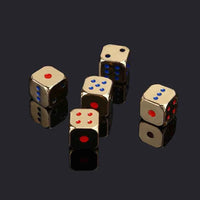 5PCS/1Set Creative Metal Dice Golden/Silver Funny Game Dice