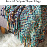 Bohemian Couch Blanket Large Knitted Tassel Throw for Bed Chair Sofa Couch Cover All-Season Blankets Home Decor Soft Comfortable - GiFTiFY