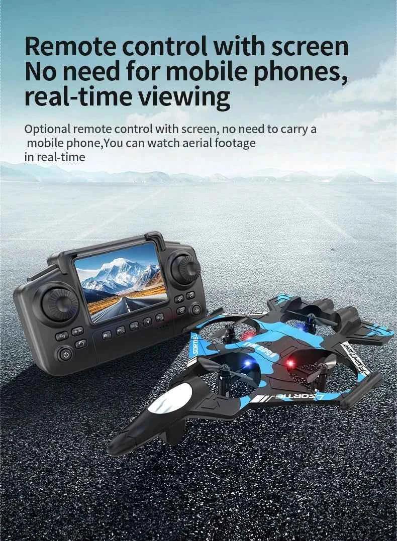 K500MAX Drone Fighter Jet 4k HD Professional Drone Camera WIFI Fpv Aircraft Quadcopte Aerial Photography Drone Birthday Toys Jet Fighter Toy by DSERS