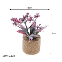 1:12 Dollhouse Simulation Flower Plant Potted Model Doll Home Miniature Green Plants Garden