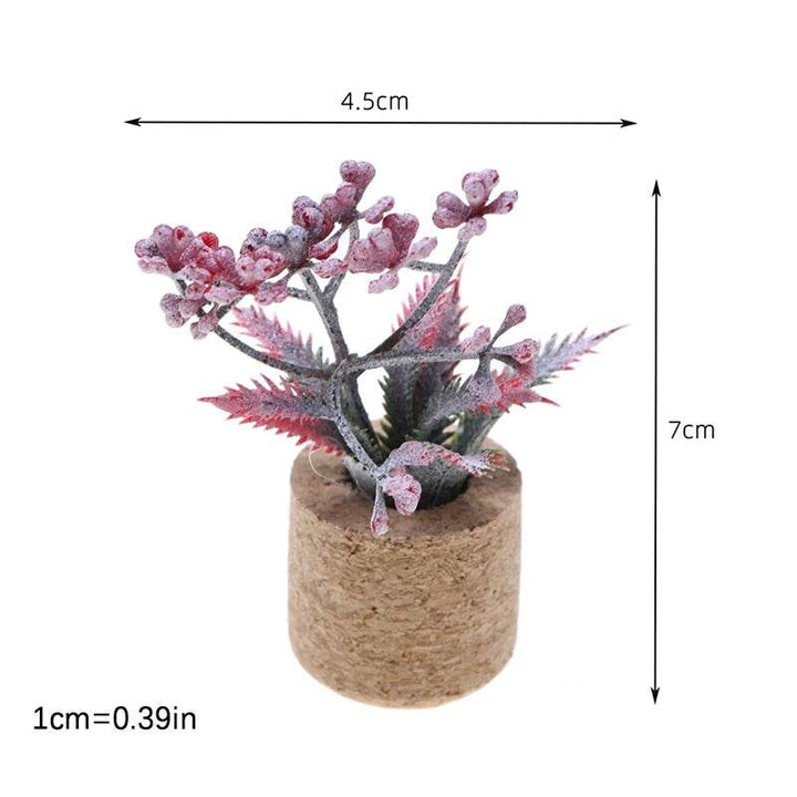 1:12 Dollhouse Simulation Flower Plant Potted Model Doll Home Miniature Green Plants Garden Decor Micro Landscape Ornament - GiFTiFY