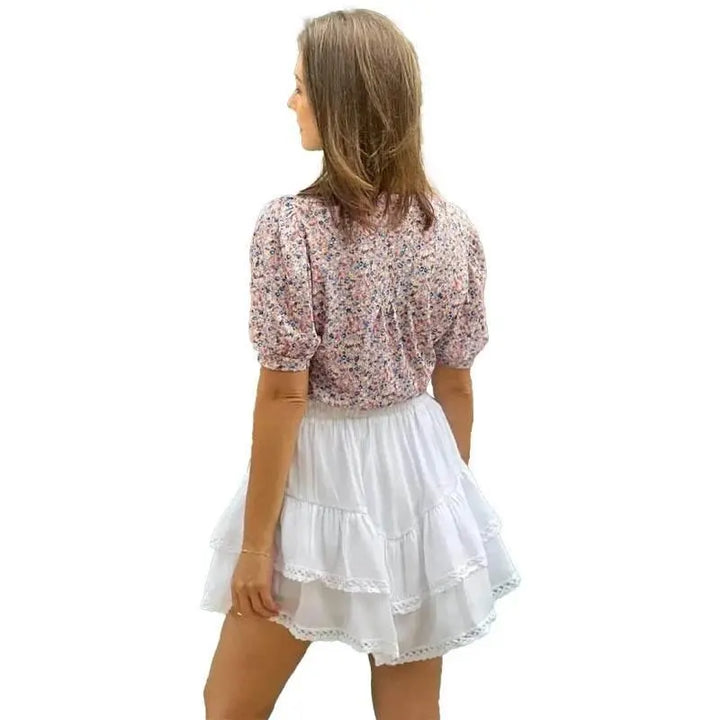 Summer V-Neck Puff Sleeve Tunic Tops for Women - GiFTiFY