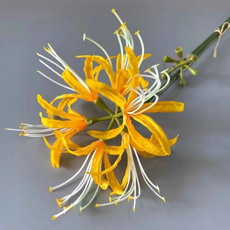 60cm Artificial Higanbana Flower Branch Handmade Plastic Silk Equinox Flower Real Touch Beautiful Fake Flower