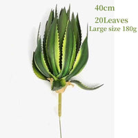 Artificial Aloe Vera Fake Succulents Simulated Agave Green Tropical Leaves