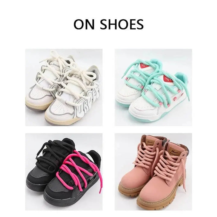 Premium Round Thick Shoelaces for Sneakers 100-160CM - GiFTiFY