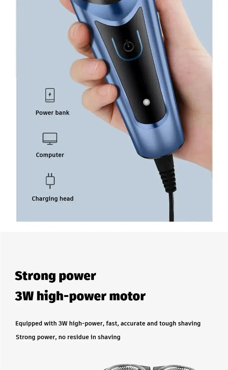 Shaver for Men USB Electric Shaver Powerful Beard Shaving Machine Electric Razor Rechargeable Waterproof - GiFTiFY