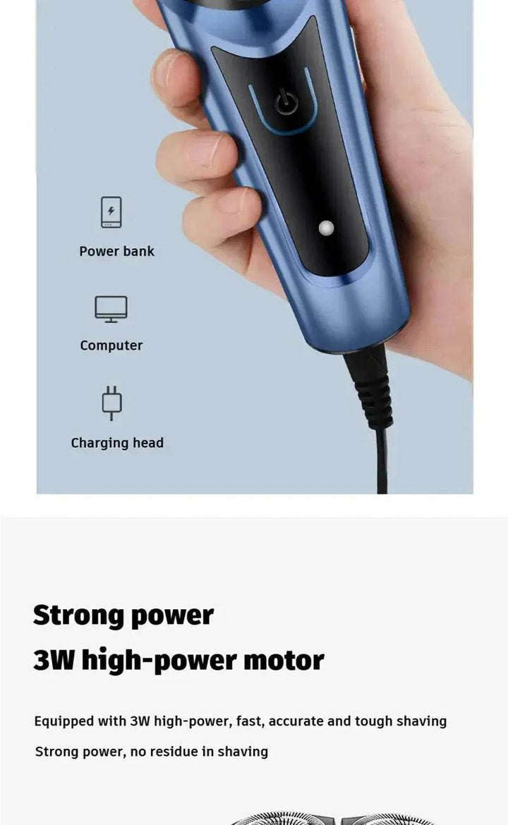 Shaver for Men USB Electric Shaver Powerful Beard Shaving Machine Electric Razor Rechargeable Waterproof - GiFTiFY