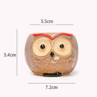 Ceramic Owl Flower Pot Garden Office Decoration Succulent Mini Owl Flowerpot Cute Animal