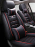 5-Piece Universal Car Seat Covers Set Beige PU Leatherette With Neck Lumbar Pillows All Season by GiFiFY