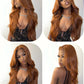 Colored Ginger Blonde 9X6 Glueless Lace Front Human Hair Wig Ready To Go&Wear Glueless Body Wave Lace Wig Burgundy Straight Wigs GiFTiFY
