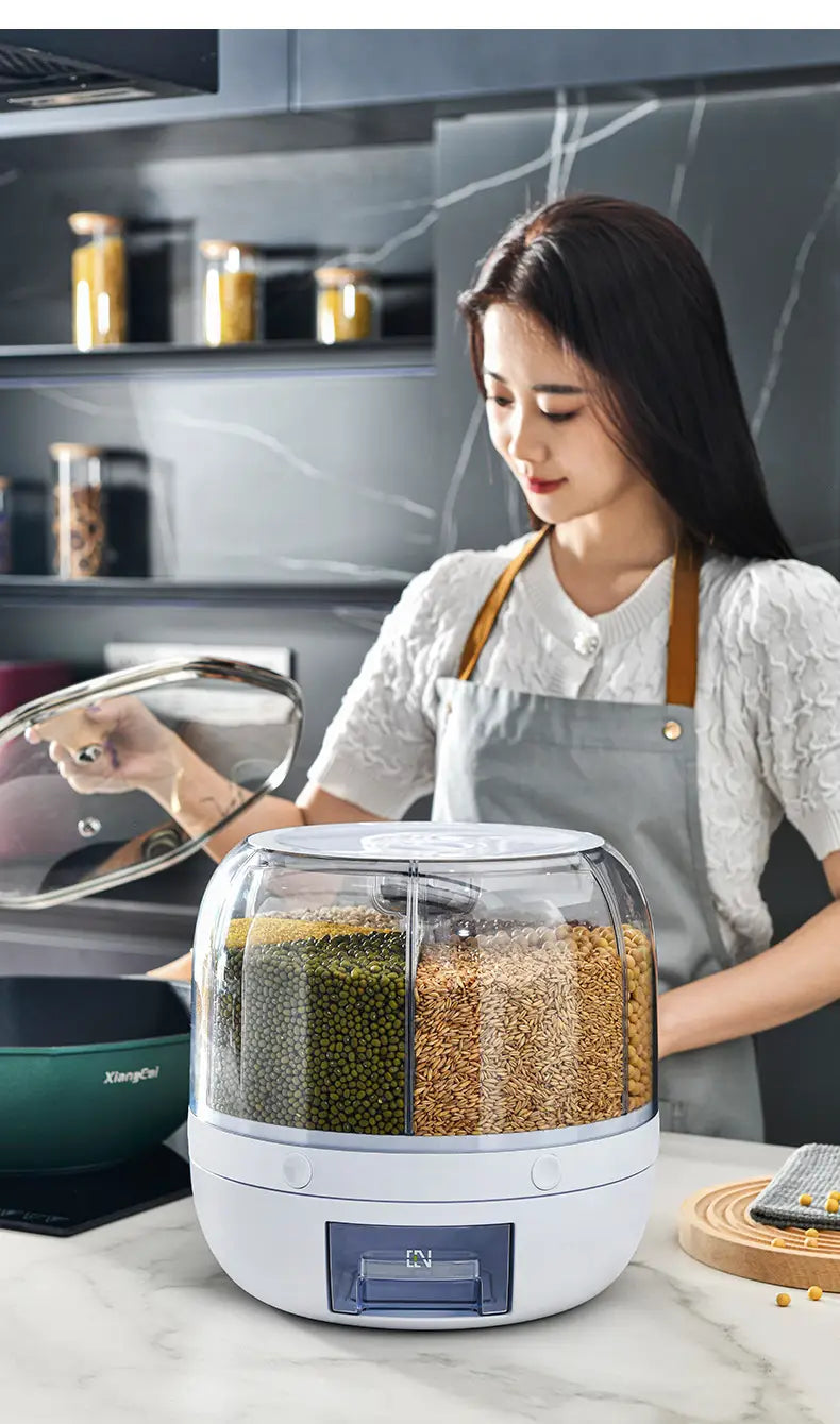 Rotating Rice Dispenser Sealed Dry Cereal