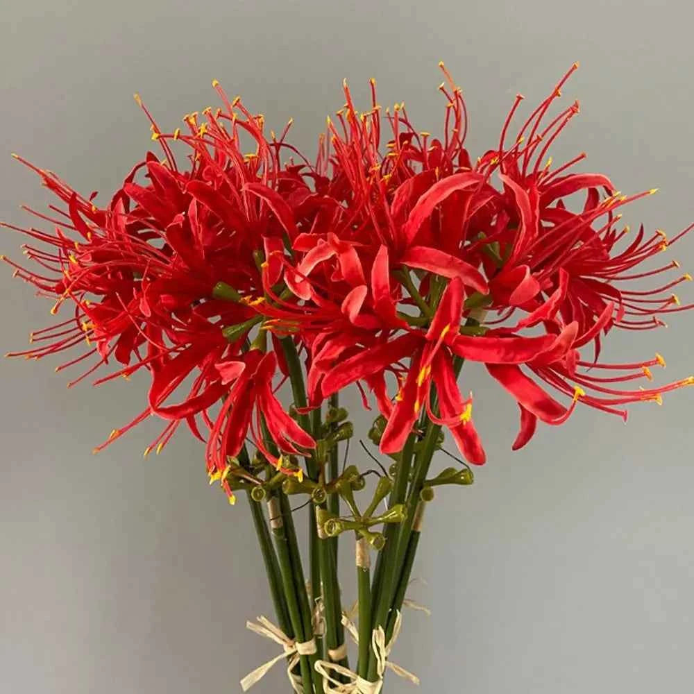 60cm Artificial Higanbana Flower Branch Handmade by DSERS