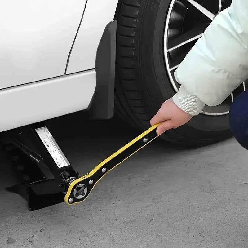 Car Labor-saving Jack Ratchet Wrench Scissor Jack Garage Tire Wheel Lug Wrench Handle Labor-saving Wrench Car Repair Tool Jack Ratchet Wrench by DSERS