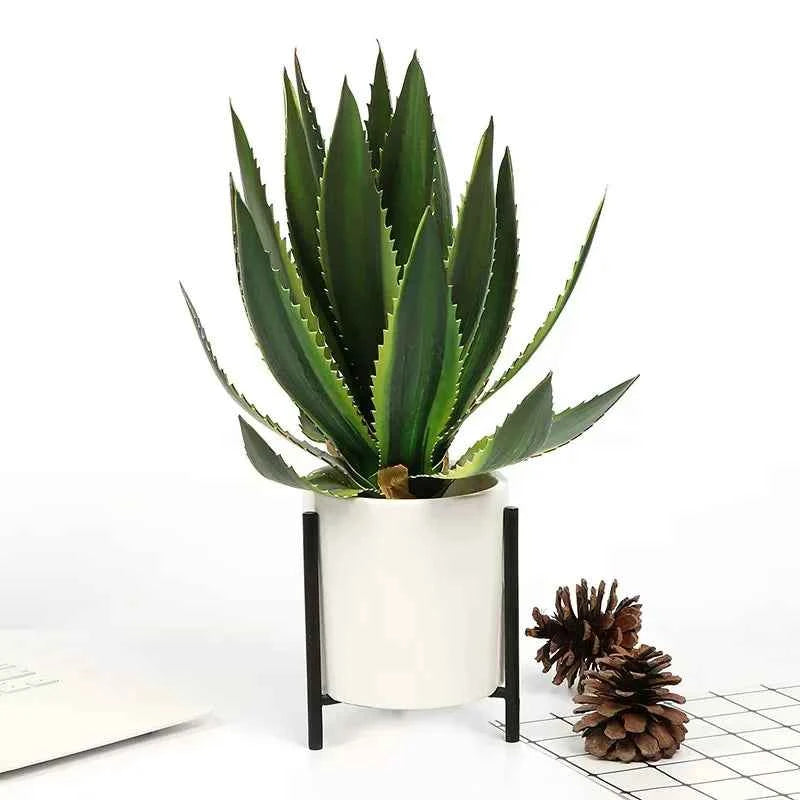 Artificial Aloe Vera Fake Succulents Simulated Agave Green Tropical Leaves by DSERS