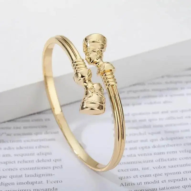 Adjustable Gold Nefertiti Inspired Cuff Bracelet Jewelry & Accessories by Zopi / AliExpress