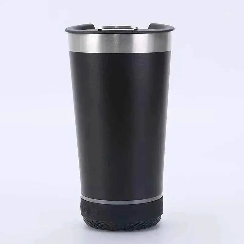 16oz smart bluetooth speaker car portable car cup creative bottle opener stainless steel thermos cup bluetooth speaker car portable by DS