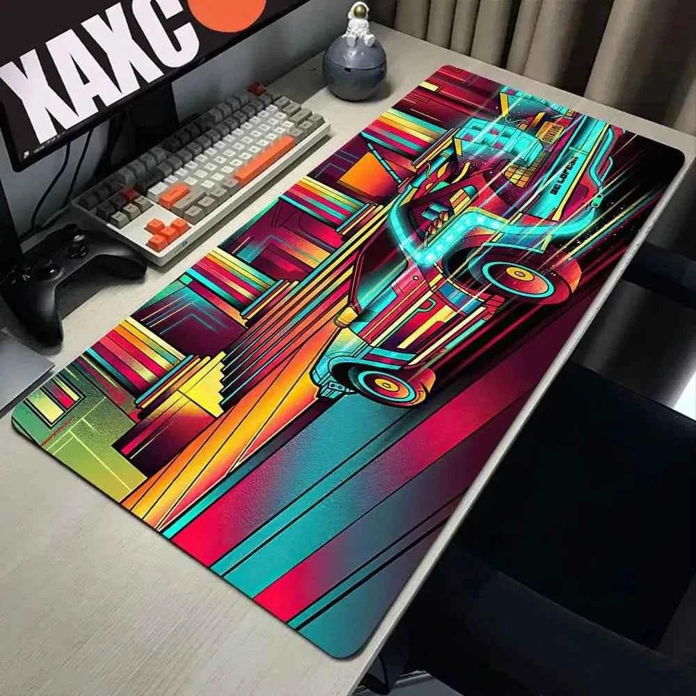 Back To The Future Large Mouse Pad 90x40cm Computer Mousepad Big Keyboard Mat Car Table Carpet Big Desk Mats Rubber Rugs - GiFTiFY