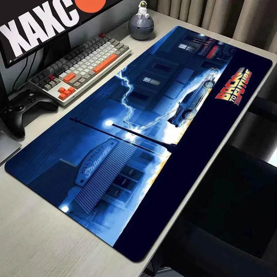 Back To The Future Large Mouse Pad 90x40cm Computer Mousepad Big Keyboard Mat Car Table Carpet Big Desk Mats Rubber Rugs - GiFTiFY