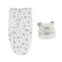 100% Organic Cotton Baby Swaddle Blanket Wrap Hat Set for Infant Adjustable Newborn Swaddle Baby Swaddle for 0-3 Month - GiFTiFY