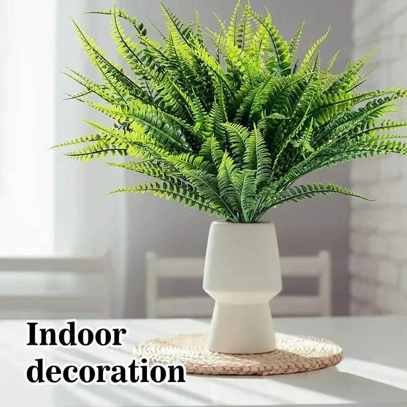 1PC Handmade Plants Artificial Ferns Green Leaves Simulated Flowers Outdoor Wedding Office Homes Dining Table Courtyard Decor - GiFTiFY