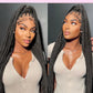 Synthetic Small Square Cornrows Braided Wigs Full Lace Knotless Box Braids Wig For Black Women 36 Inch Locs Goddess Braiding Wig GiFTiFY