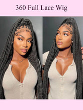 Synthetic Small Square Cornrows Braided Wigs Full Lace Knotless Box Braids Wig For Black Women 36 Inch Locs Goddess Braiding Wig - GiFTiFY
