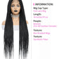 Synthetic Small Square Cornrows Braided Wigs Full Lace Knotless Box Braids Wig For Black Women 36 Inch Locs Goddess Braiding Wig GiFTiFY