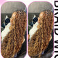 Boho Knotless Braided Wigs Synthetic Full Lace Braids With Curly Hair Ends Goddess Ombre Blonde Box Braided Wigs With Baby Hair GiFTiFY