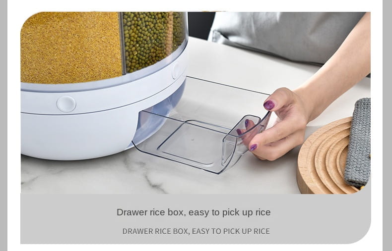 Rotating Rice Dispenser Sealed Dry Cereal