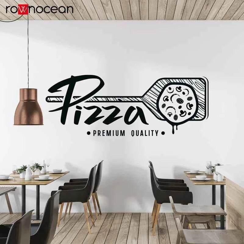 Pizzeria Wall Sticker Food Lover Wall Decal Vinyl Window Sticker Pizza Lover Decal food shop pegatinas de pared E880 - GiFTiFY