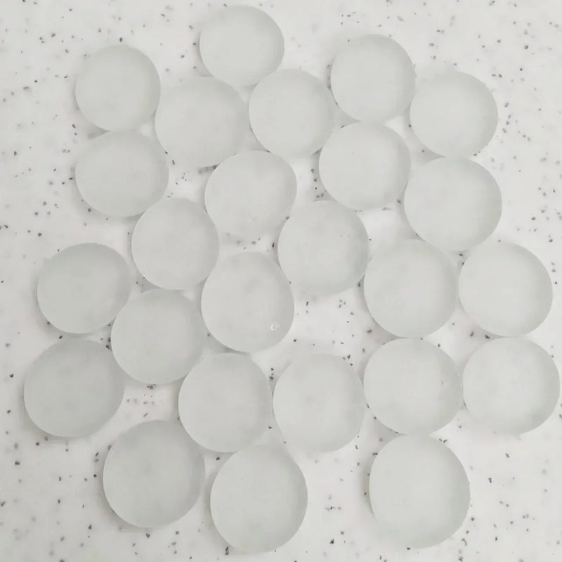 100g/3.52oz(Approx. 18-25pcs) Oblate Bead Glass Mosaic Tiles Colorful Round Mosaic Making Material Multi Diameter DIY Craft Tile by DSERS