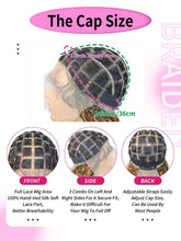 Boho Knotless Braided Wigs Synthetic Full Lace Braids With Curly Hair Ends Goddess Ombre Blonde Box Braided Wigs With Baby Hair - GiFTiFY