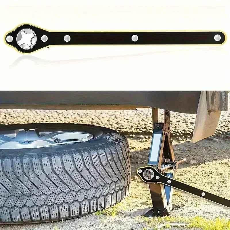 Car Labor-saving Jack Ratchet Wrench Scissor Jack Garage Tire Wheel Lug Wrench Handle Labor-saving Wrench Car Repair Tool Jack Ratchet Wrench by DSERS