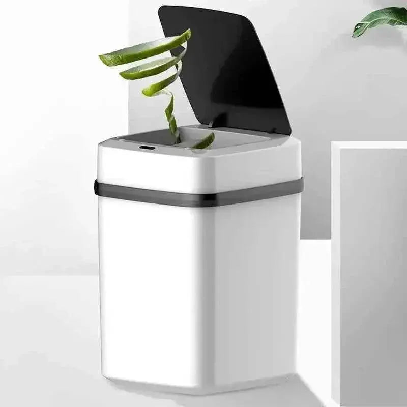 Kitchen Trash Bin 13L Bathroom Touch Trash Can In The Toilet Smart Garbage Bucket Waste Bins Dustbin Smart Trash Can Kitchen Trash Bin by DS