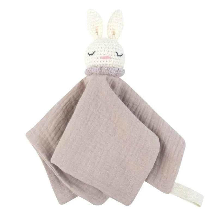 Infant Baby Appease Comforting Towel Crochet Rabbit Burp Cloth Sleep Soothing Doll Toy Pacify Soother Bib for Toddlers A2UB - GiFTiFY