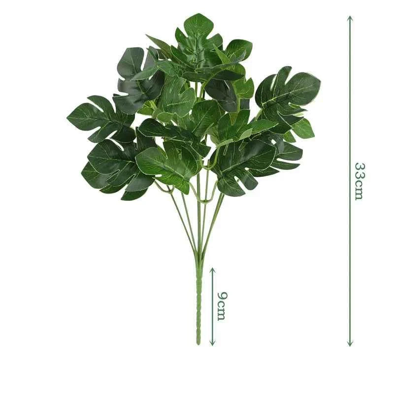Artificial Plants Leaves Silk Tortoiseshell Leaf Dieffenbough Fake Small Fairy Taro Simulation Green Plant Living Room Decor