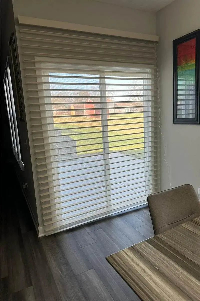 SmartMatters Electric Shangrila Blinds Smart Zigbee Blackout Zebra Shades for Windows and Doors Wifi Tuya Alexa Google Assistant Smart Shade by DS